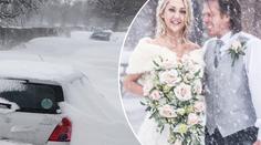 Snoubenci chtěli mít bílou svatbu, dorazila ničivá bouře Emma! FOTO