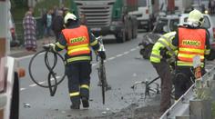 Opilý cyklista se v Pardubicích srazil s kamionem. Ten si toho ani nevšiml