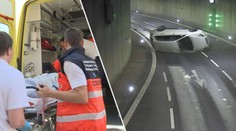 Opilec za volantem se řítil tunelem v Brně. Skončil v kotrmelcích