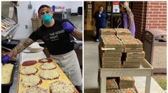 UFC zápasník doručil 1000 kusů pizzy vytíženým lékařům. Sám ji připravoval
