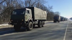 Obrovský ruský konvoj je pryč. Vojenská technika se rozmístila po okolí