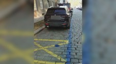 Muž přemaloval parkovací zónu. Fialová se mu nezdála, chtěl modrou