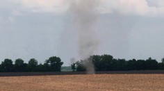 Na Kroměřížsku se objevil jev podobný tornádu. Pozorovatel ho natočil