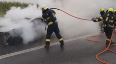 Požár auta zkomplikoval dopravu v ranní špičce na dálnici D1!