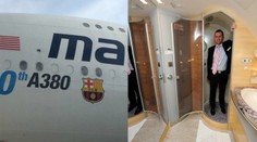 LUXUS v oblacích! Podívejte se, čím letěli fotbalisté Barcelony
