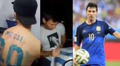 Fanatik? MESSIHO jméno a číslo má VYTETOVANÉ na zádech