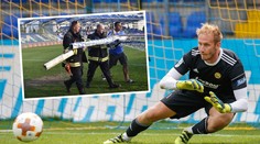 Velká kuriozita: Gólman Zlámal zlomil tyč. Čtvrt hodiny se nehrálo!