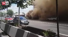 DĚSIVÉ VIDEO: Masivní únik plynu na pražském Smíchově!