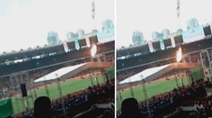 Sebevražda na stadionu: Zapálil se a pak skočil mezi lidi!