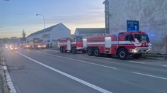 Hasiči do noci bojovali s požárem haly, ještěrka musela do kontejneru