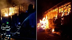 Náročný zásah: Hala se při hašení zřítila, škoda je skoro dva miliony
