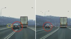 VIDEO: Smrtící manévr! Řidička málem smetla dvě auta