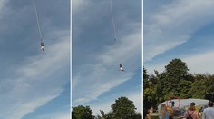 Chvíle hrůzy, při bungee jumpingu se muži odtrhl postroj! VIDEO