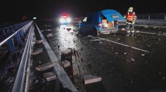 Dálnici D35 ještě neotevřeli a už se stala vážná nehoda. V nemocnici skončil muž