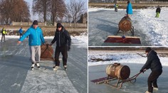 Led na rybníce jako z NHL! Stačí si vyrobit jednoduchou rolbu!