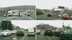 Divoká policejní honička: Řidiče zastavily až hřebíkové pásy. VIDEO