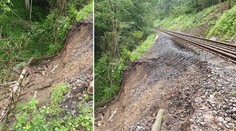 Na Mělnicku se sesula u kolejí půda, vlaky neprojedou nejméně týden