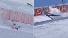 VIDEO: Bolestivé pády ve Val di Fasse! Kotrmelce či průlet brankou