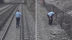 VIDEO: Dítě se toulalo po kolejích. Zachránil ho duchapřítomný strojvedoucí
