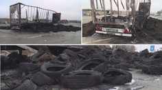 Na dálnici shořel náklad luxusních pneumatik. Škoda: 11 milionů!