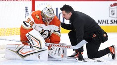 Zápas blbec pro Mrázka. Dostal tři góly, pak se zranil a Anaheim prohrál