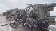 Rusové přišli o čtyři obrněná vozidla. Srazila se na Krymském mostě