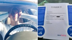 Letiště v Praze nechalo majiteli auta vzkaz, po příletu ho čeká šok