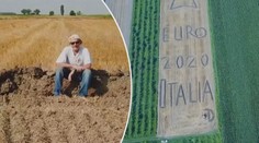 Farmář umělcem. V poli nakreslil poctu fotbalovým reprezentantům