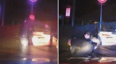 VIDEO: Muž ujížděl policistům. Honička skončila nehodou a namířenou zbraní
