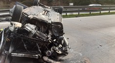 Vážná nehoda na D1: Ve zdemolovaném autě se těžce zranil muž, letěl pro něj vrtulník