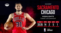 Satoranský měl opět nejvíc asistencí! Chicago porazilo Sacramento