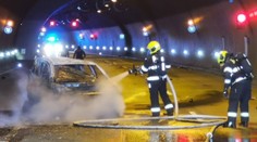 Po nehodě v tunelu začalo hořet auto: Jeden mrtvý a několik zraněných