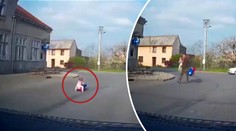 Dítě se řítilo do křižovatky. Muž ho zachránil na poslední chvíli