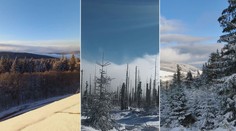 Hřebeny Šumavy a Krkonoš přikryl sníh. Napadlo přes 20 centimetrů