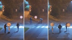 Trojice vandalů chtěla vypustit rybník a zastavila dopravu! VIDEO