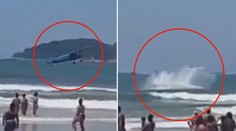 VIDEO: Pilot musel nouzově přistát na moři