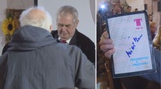 Senior prahnul po Zemanově podpisu. Ochranka jen zírala!