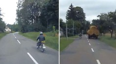 Motorkář blokoval sanitku jedoucí k pacientovi v bezvědomí! VIDEO