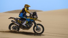 I s drátem v kole skvělý výsledek. Michek to na motorce rozpálil