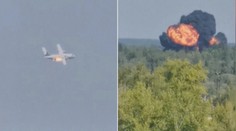 Nedaleko Moskvy se zřítilo letadlo. Pád i výbuch natočil svědek