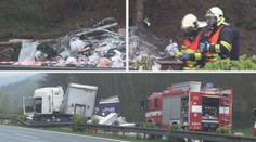 Hrozil výbuch: Po nehodě uzavřeli dálnici D5 kvůli nebezpečným látkám