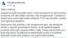 Pražské porodnice mají plnou kapacitu. Vyhlašují stop stav