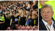 To je zase ostuda! Fanoušci Sparty se v Anglii porvali s policií