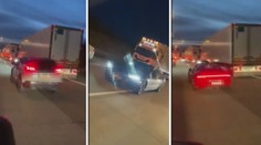 Bezohlednost na dálnici. Auta blokovala uličku pro záchranáře