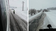 Pomáhat a chránit! Kamioňák zapadl, přístup policie ho šokoval