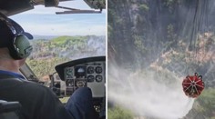 VIDEO: Boj s plameny v Českém Švýcarsku. Podívejte se, co vidí posádka vrtulníku