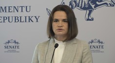 Vůdkyně běloruské opozice navštívila Senát. Vystrčil ji označil za prezidentku
