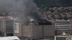Ve Zlíně hoří bývalý baťovský areál. Hasiči vyhlásili zvláštní stupeň poplachu