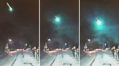 Průlet meteoru: Domy se otřásly, nebe rozčísl zelený blesk! VIDEO