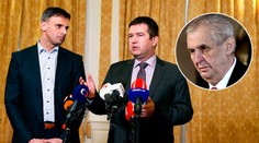 Jednání o vládě: Prezident přijal na Hradě špičky ČSSD